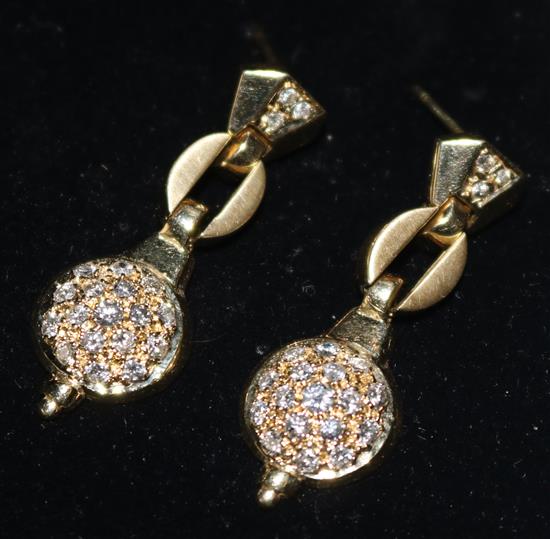 Pair of diamond earrings